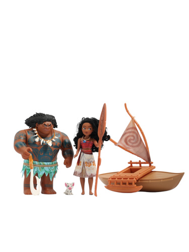 (Мауи+Моана) Игровой набор Мауи, Моана и лодка (Moana) со звуком и аксессуарами фото 3