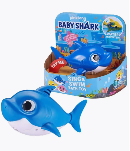 (синий) Игрушка для ванной акула Baby Shark Zuru фото 2