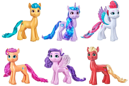 Фигурки Hasbro My Little Pony Набор из 6 сияющих коллекционных пони Новое поколение 6 Мега Пони F1783 фото 2