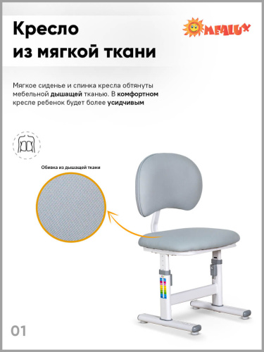 Комплект мебели (столик + стульчик + полка)  Mealux EVO BD-22 G фото 5