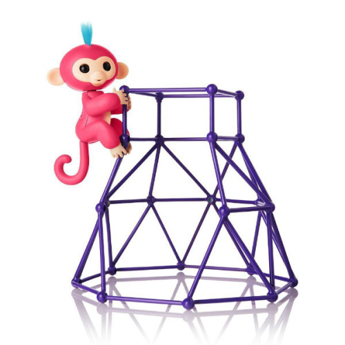 WowWee Fingerlings Интерактивная ручная обезьянка с площадкой Aimee Baby Monkey Interactive Jungle Gym Playset фото 2