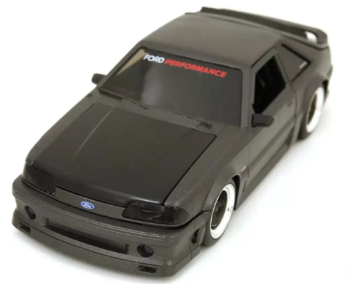 Машина Jada 1:24  Ford Mustang GT 1989 (черный матовый) фото 3
