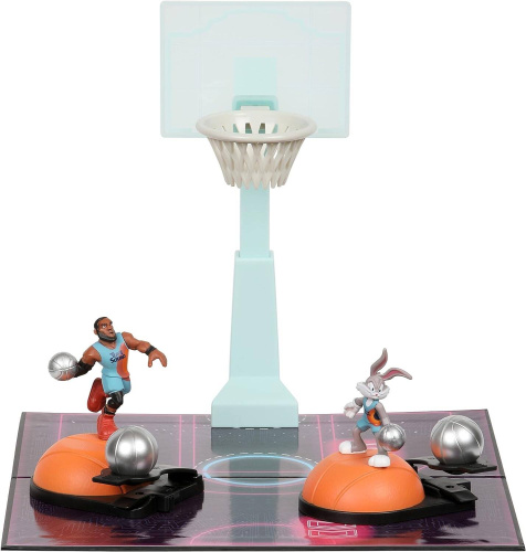 14576 Space Jam Moose Toys Игровой набор баскетбол Legacy Gametime с фигурками Леброна и Багза Банни фото 6