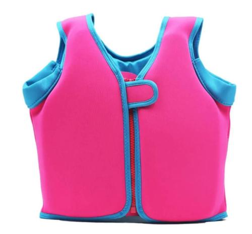 (Розовый  - размер L) Детский плавательный жилет для купания плавания и бассейна ( 116-122)