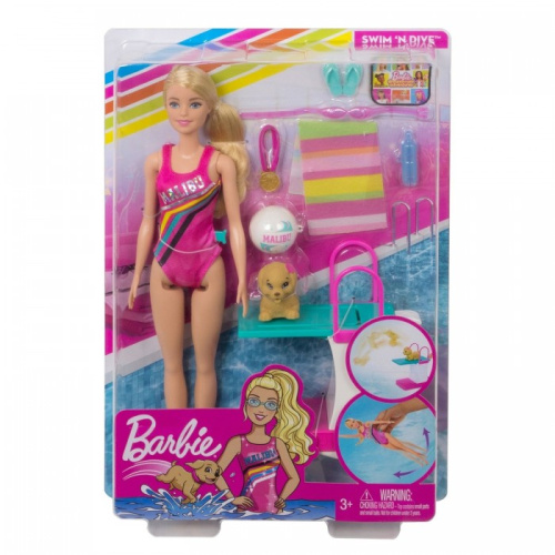 Набор игровой Barbie Чемпион по плаванию GHK23 Барби фото 2