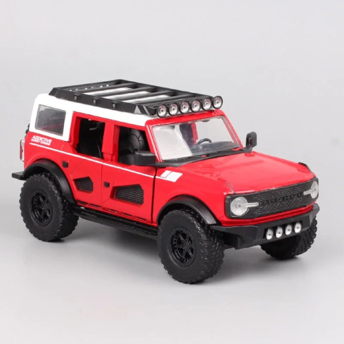Машина Jada 1:24 Ford Bronco 2021 (красный) с дополнительным комплектом колес
