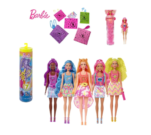 Кукла Barbie Color Reveal неоновая серия Tie-Dye меняющая цвет HCC67 (HDN72) фото 2
