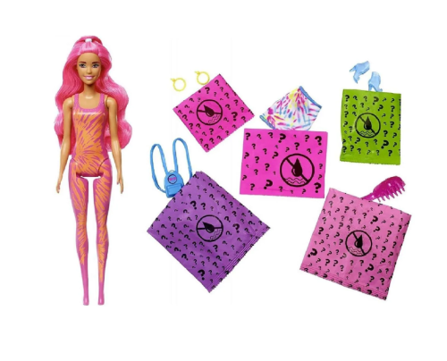 Кукла Barbie Color Reveal неоновая серия Tie-Dye меняющая цвет HCC67 (HDN72) фото 3