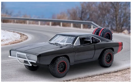 Машина Jada Fast and Furious 1:24 - Dom's Dodge Charger R/T (чёрный с красным) фото 2