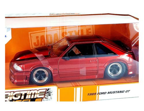 Машина Jada Bigtime Muscle 1:24 1989 Ford Mustang GT (красный) фото 4
