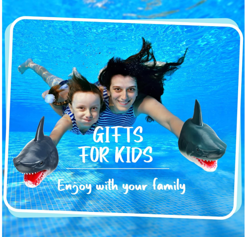 пл (серая) Игрушка на руку Акула / Игрушка перчатка (игрушка в ванную)  фото 5