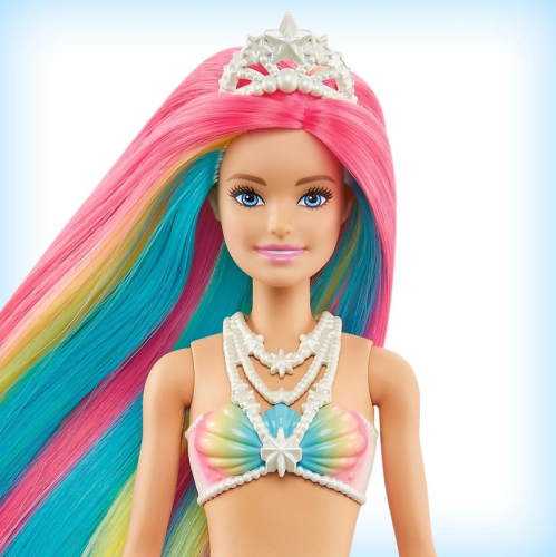 Кукла Barbie Русалочка с разноцветными волосами GTF89 фото 5