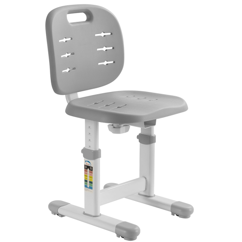 Растущий детский комплект: парта-трансформер с подставкой для книг, лампой и стул SET HOLTO-12 (серый) фото 8