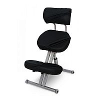 Smartstool KM01B Металлический коленный стул со спинкой (с газлифтом) с чехлом черный