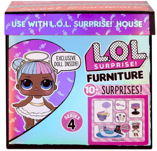 Игровой набор L.O.L. Surprise Furniture Серия 4 Sweet Boardwalk with Sugar Doll, 572626 кондитерская тележка