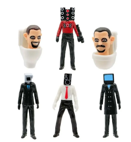 Набор фигурок из 6 шт Скибиди туалет Skibidi Toilet  (5-11см)