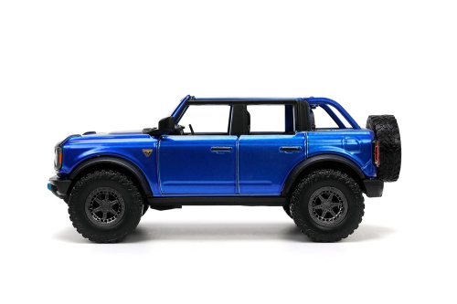 Машина 1:24 Jada 2021 Ford Bronco (синий) с дополнительным комплектом колес фото 4