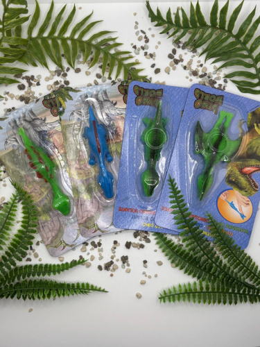 (зеленый) Катапульта Динозавр игрушка-антистресс Dino World фото 3