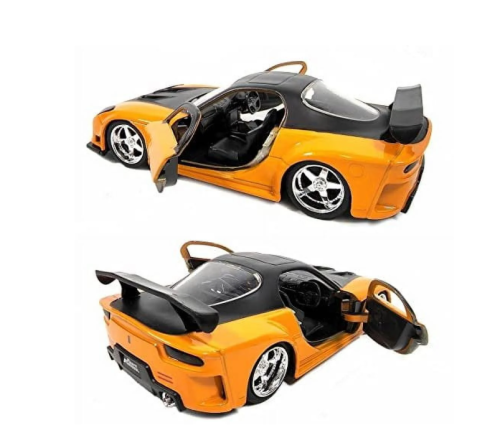 Машина Jada Toys Fast & Furious Han's Mazda RX-7 (чёрно-оранжевая) фото 4