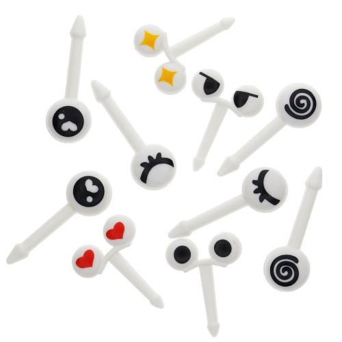 Пластиковые зубочистки Глазки (в наборе 10 шт.) Шпажки для канапе, фруктов фото 4