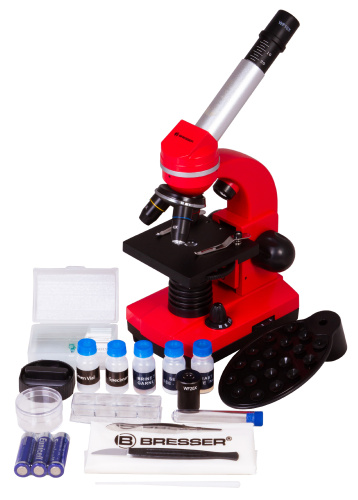 Микроскоп Bresser Junior Biolux SEL 40–1600x, красный фото 5