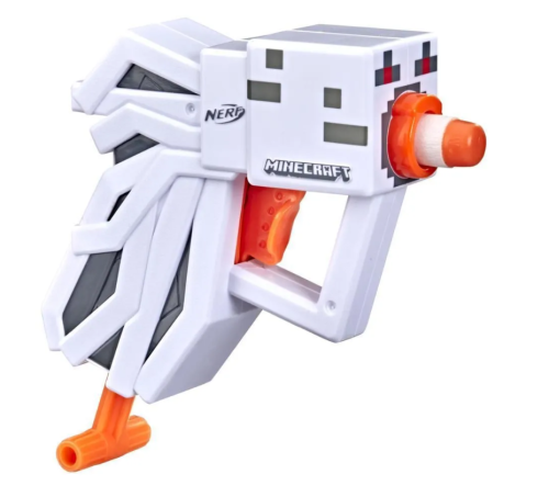 (белый) Бластер пистолет Нерф Майнкрафт MicroShots Minecraft Ender Dragon фото 2