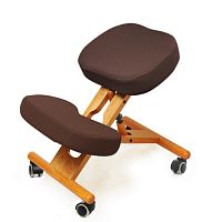 Деревянный коленный стул Smartstool KW02 Смарт стул с чехлом коричневый