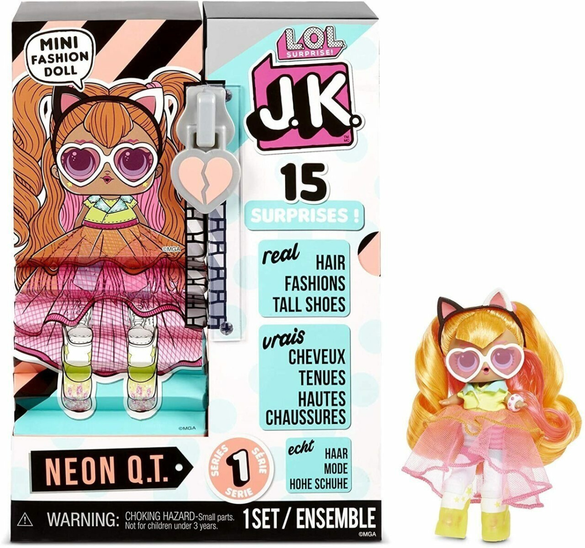 рыжая) Кукла L.O.L. Surprise! J.K. Mini Fashion Doll JK Neon Серия 1 Мини  Модницы 570776 от интернет магазина iqbaby.ru