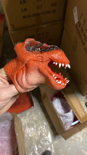 (красный) Игрушка на руку Динозавр / Игрушка перчатка фото 4