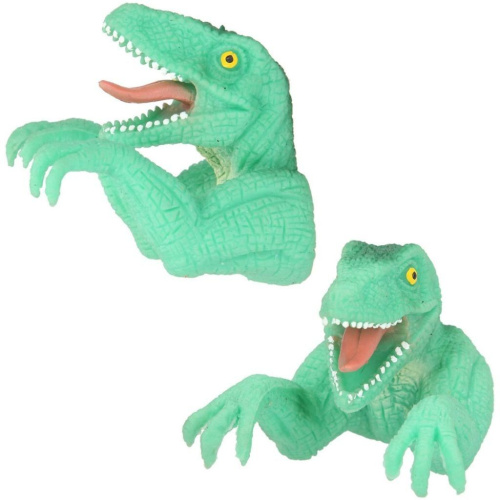 (зеленый) Пальчиковая кукла-динозавр Dino World фото 4