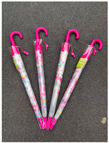 Зонт детский с единорогом прозрачный полуавтомат фото 6