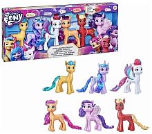 Фигурки Hasbro My Little Pony Набор из 6 сияющих коллекционных пони Новое поколение 6 Мега Пони F1783