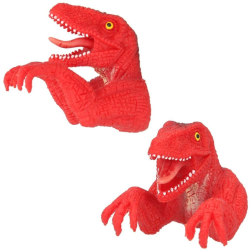 (красный) Пальчиковая кукла-динозавр Dino World