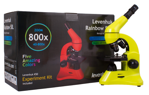 Микроскоп Levenhuk Rainbow 50L Lime\Лайм фото 19