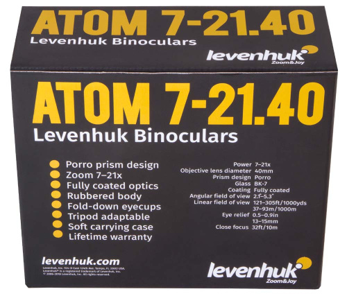 Бинокль Levenhuk Atom 7–21x40 фото 11