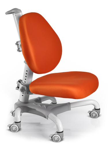 Компьютерное кресло для школьника Mealux Champion (Цвет обивки:Оранжевый, Цвет каркаса:Белый)