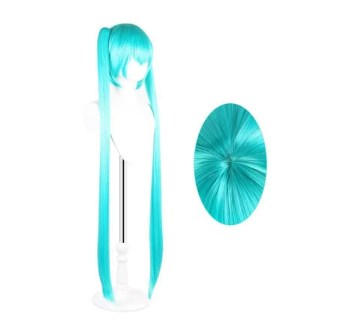 Парик Хацунэ Мику (Мику Хатсуне) Аниме Вокалоид Hatsune Miku 110 см фото 5