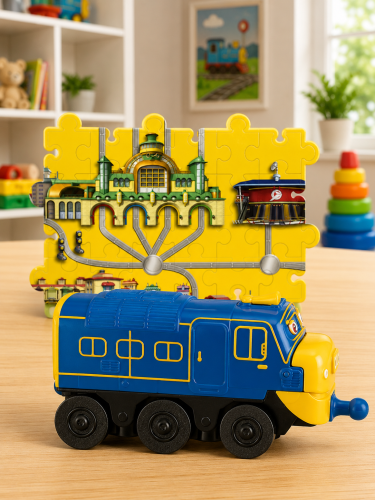 890302 Паровозик Chuggington Чаггингтон Брюстер с механической функцией фото 3