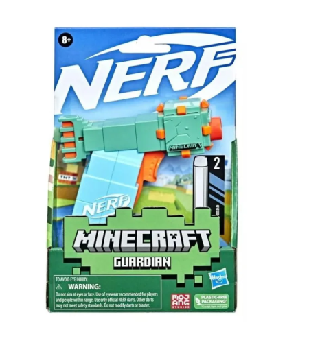 (бирюзовый) Бластер пистолет Нерф Майнкрафт MicroShots Minecraft Ender Dragon фото 2