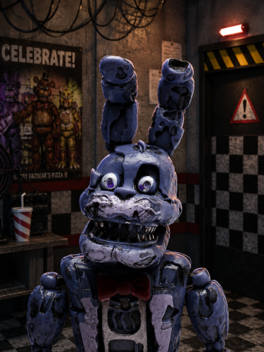 Фигурка Кошмарный Бонни ФНАФ разборный, с подсветкой  (Bonnie FNAF) фото 4