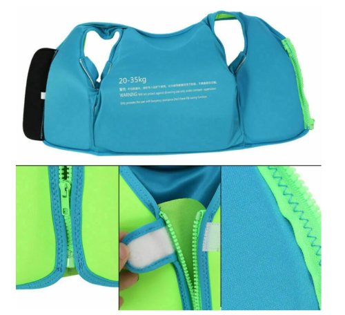 (Зеленый  - размер XL) Детский плавательный жилет для купания плавания и бассейна ( 122-134) фото 4