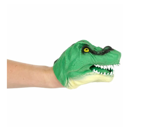 (зеленый) Игрушка на руку Динозавр / Игрушка перчатка фото 5