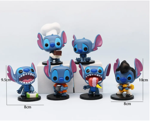 Набор фигурок из 6 шт Лило и Стич (10 см) фото 5