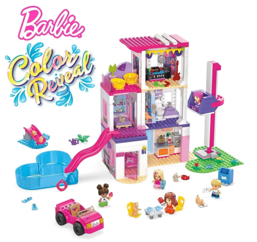 HHM01 Дом Барби Color Reveal Mega Bloks красочные блоки фото 5