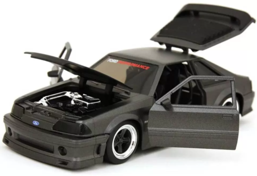 Машина Jada 1:24  Ford Mustang GT 1989 (черный матовый) фото 2