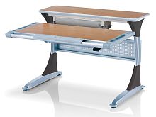 Ученический стол Comf-pro Гарвард с ящиком (Цвет столешницы:Бук, Цвет ножек стола:Серый)