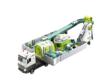 JD605D Большой автовоз с машинками (трек) со светом и звуком