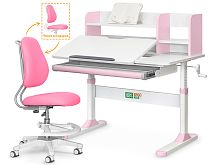 Комплект парта Ergokids TH-330 Pink + кресло Y-507 KP  (арт.TH-330 W/PN + Y-507 KP)