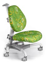 Компьютерное кресло для школьника Mealux Champion (Цвет обивки:Зеленый с кольцами, Цвет каркаса:Белый)