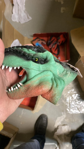 (зеленый) Игрушка на руку Динозавр / Игрушка перчатка фото 3